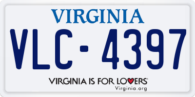 VA license plate VLC4397