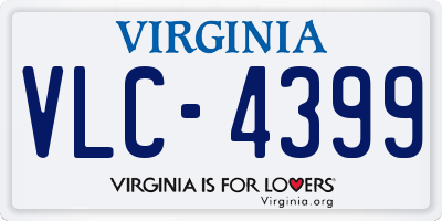 VA license plate VLC4399