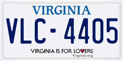 VA license plate VLC4405