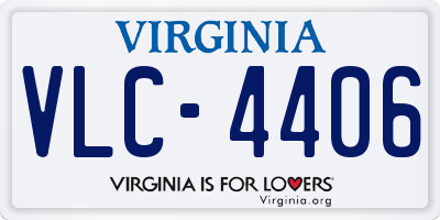 VA license plate VLC4406