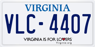 VA license plate VLC4407