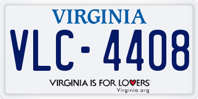 VA license plate VLC4408