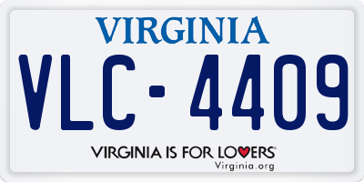 VA license plate VLC4409