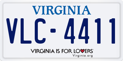 VA license plate VLC4411