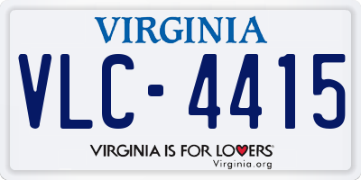 VA license plate VLC4415