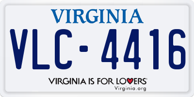 VA license plate VLC4416
