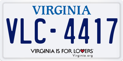 VA license plate VLC4417