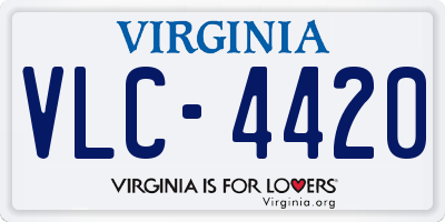 VA license plate VLC4420