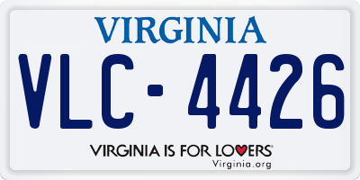 VA license plate VLC4426