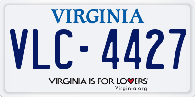 VA license plate VLC4427