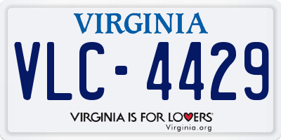 VA license plate VLC4429