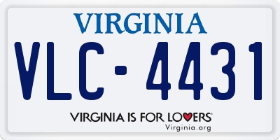 VA license plate VLC4431