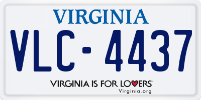 VA license plate VLC4437
