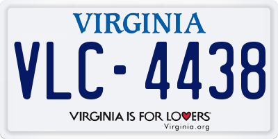 VA license plate VLC4438