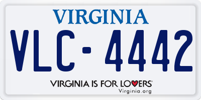 VA license plate VLC4442