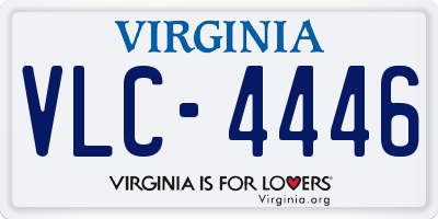 VA license plate VLC4446