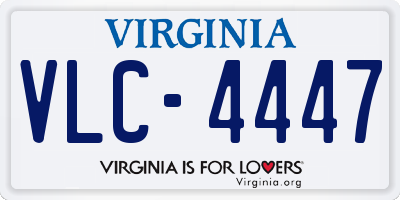 VA license plate VLC4447