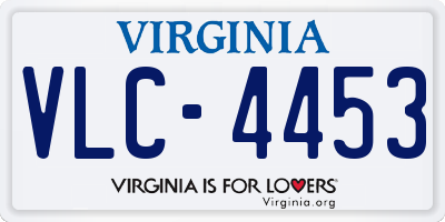 VA license plate VLC4453