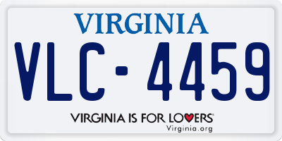 VA license plate VLC4459