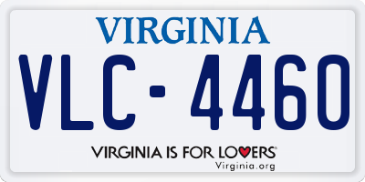 VA license plate VLC4460