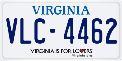 VA license plate VLC4462