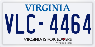 VA license plate VLC4464
