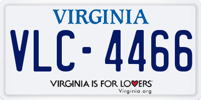 VA license plate VLC4466