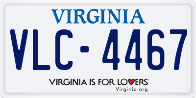 VA license plate VLC4467