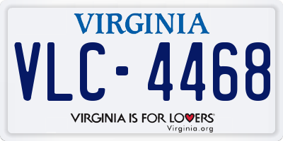 VA license plate VLC4468