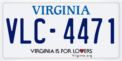 VA license plate VLC4471