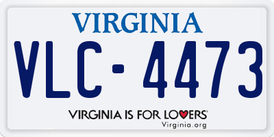 VA license plate VLC4473