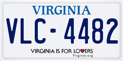 VA license plate VLC4482