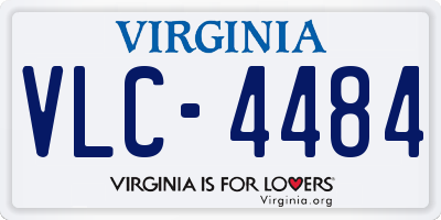 VA license plate VLC4484