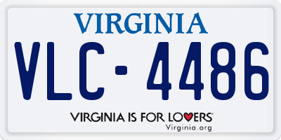 VA license plate VLC4486