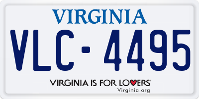 VA license plate VLC4495