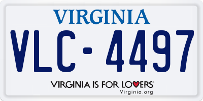 VA license plate VLC4497