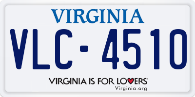 VA license plate VLC4510