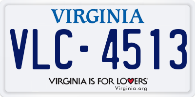 VA license plate VLC4513