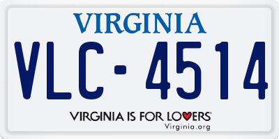 VA license plate VLC4514