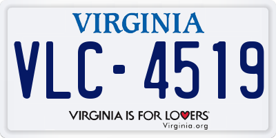 VA license plate VLC4519