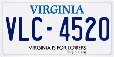 VA license plate VLC4520