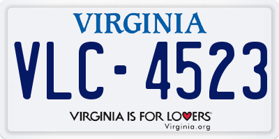 VA license plate VLC4523