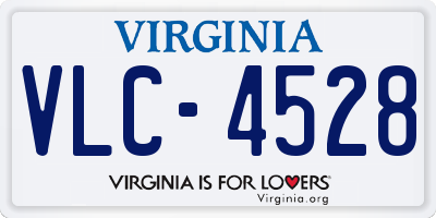 VA license plate VLC4528