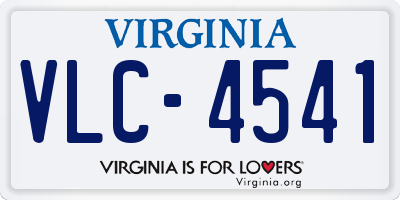 VA license plate VLC4541