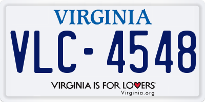 VA license plate VLC4548
