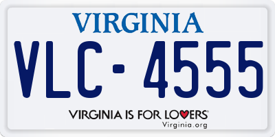 VA license plate VLC4555