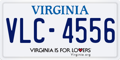 VA license plate VLC4556