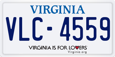 VA license plate VLC4559