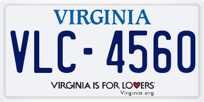 VA license plate VLC4560