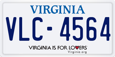 VA license plate VLC4564